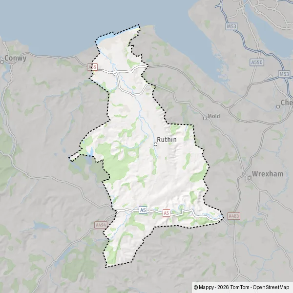 map-ruthin-map-of-ruthin-ll15-9-and-practical-information